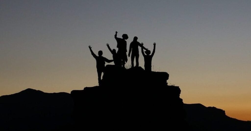 The perfect team the has conquered a mountain